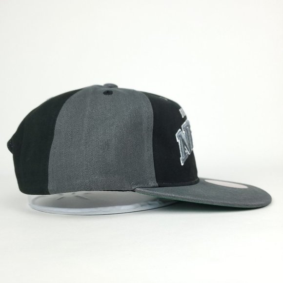 Brooklyn Nets Mitchell & Ness NBA Deadstock Snapback Hat 3D‎ Logo Gray Black Cap - Picture 5 of 9